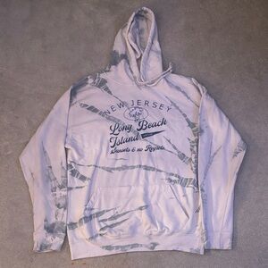 Long Beach Island Tie-Dye Crewneck Sweatshirt - Light Gray